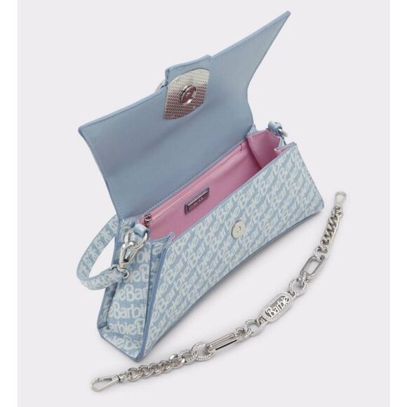 NWT~ALDO X BARBIE VOGUE Blue & Rhinestones Limited Edition Shoulder Bag Purse - Picture 3 of 15